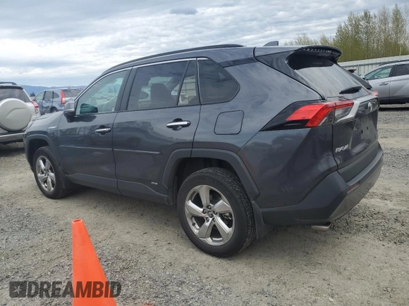 2020 Toyota RAV4 Hybrid Limited with VIN 2T3DWRFV0LW075076, listed as a Copart auction lot 52705445 with 45,236 mi miles and Salvage Title. Bid and sale history available at carsss.com. Image 2.