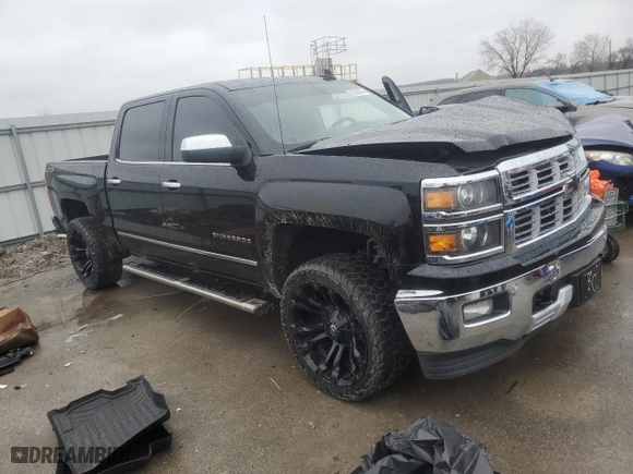 2015 Chevrolet Silverado 1500 LTZ with VIN 3GCUKSEC2FG109798, listed as a Copart auction lot 43343845 with 159,044 mi miles and Salvage Title. Bid and sale history available at carsss.com. Image 4.