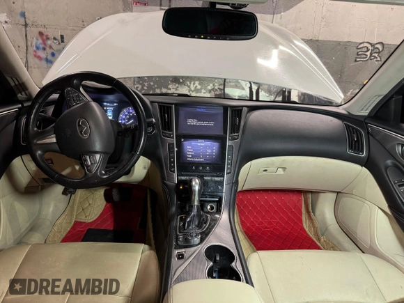 2015 Infiniti Q50 with VIN JN1BV7AR9FM396109, listed as a Copart auction lot 54572095 with 138,477 mi miles and Salvage Title. Bid and sale history available at carsss.com. Image 9.