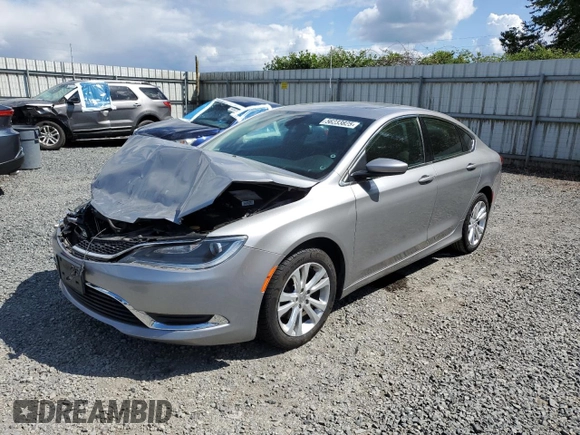 2015 Chrysler 200 Limited z VIN 1C3CCCAB4FN722433, wystawiony jako Copart lot #56233825 z przebiegiem 92 925 mil mil oraz Szkoda całkowita • Salvage title. Historia ofert i sprzedaży dostępna na DreamBid. Obrazek 1.