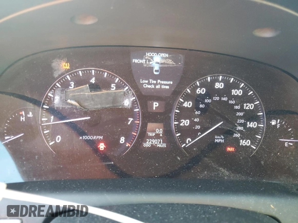 2012 Lexus LS 460 L with VIN JTHGL5EF8C5046150, listed as a Copart auction lot 87272314 with 229,071 mi miles and Clean title. Bid and sale history available at DreamBid. Image 9.