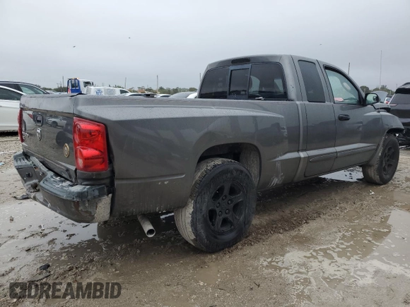 2005 Dodge Dakota SLT with VIN 1D7HE42KX5S287505, listed as a Copart auction lot 41743035 with 192,636 mi miles and Salvage Title. Bid and sale history available at carsss.com. Image 3.