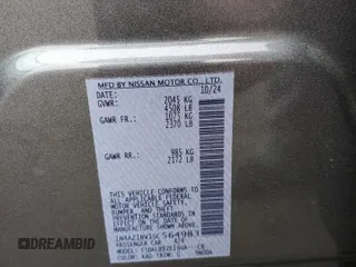 2025 Nissan LEAF S with VIN 1N4AZ1BV1SC564983, listed as a Copart auction lot 45668465 with 1,253 mi miles and Salvage Title. Bid and sale history available at carsss.com. Image 12.
