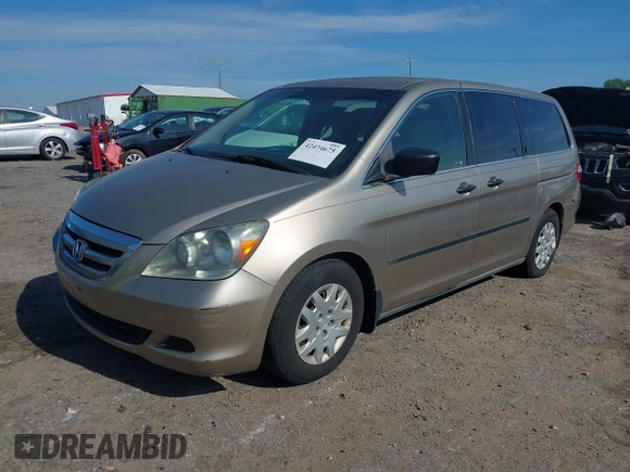 2005 Honda Odyssey LX z VIN 5FNRL38255B127485, wystawiony jako IAAI lot #42474675 z przebiegiem 243 904 mil mil oraz . Historia ofert i sprzedaży dostępna na DreamBid. Obrazek 2.