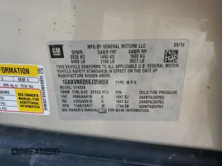 2014 GMC Acadia SLE с VIN 1GKKVNED5EJ359658, выставлен на аукционе Copart как лот 48461725 с пробегом 96 408 миль миль и Списание • Salvage title. История ставок и продаж доступна на DreamBid. Изображение 15.