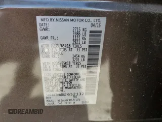 2016 Nissan Pathfinder SL with VIN 5N1AR2MN8GC652137, listed as a Copart auction lot 53731415 with 105,198 mi miles and Salvage title. Bid and sale history available at DreamBid. Image 14.
