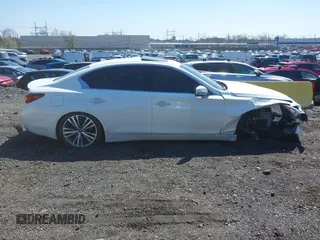 2020 Infiniti Q50 3.0t LUXE with VIN JN1EV7AR3LM253214, listed as a IAAI auction lot 41909214 with 55,460 mi miles. Bid and sale history available at carsss.com. Image 12.
