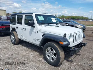 2019 Jeep Wrangler Unlimited Sport S z VIN 1C4HJXDN5KW618297, wystawiony jako IAAI lot #42205124 z przebiegiem 121 259 mil mil oraz . Historia ofert i sprzedaży dostępna na DreamBid. Obrazek 1.