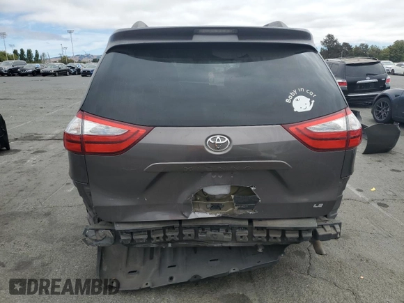 2015 Toyota Sienna LE AAS with VIN 5TDKK3DC1FS577795, listed as a Copart auction lot 66215355 with 197,902 mi miles and Salvage title. Bid and sale history available at DreamBid. Image 6.