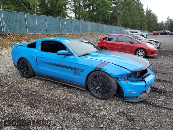 2012 Ford Mustang GT Premium with VIN 1ZVBP8CF4C5279282, listed as a Copart auction lot 49858185 with 66,745 mi miles and Salvage Title. Bid and sale history available at DreamBid. Image 4.