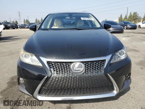 2013 Lexus CT 200h with VIN JTHKD5BH8D2123969, listed as a Copart auction lot 59513835 with 90,176 mi miles and Salvage title. Bid and sale history available at DreamBid. Image 5.