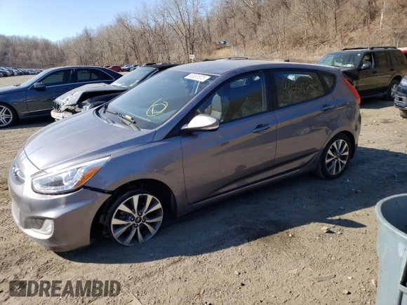 2015 Hyundai Accent Sport with VIN KMHCU5AE7FU204722, listed as a Copart auction lot 46551873 with 37,371 mi miles. Bid and sale history available at carsss.com. Image 1.