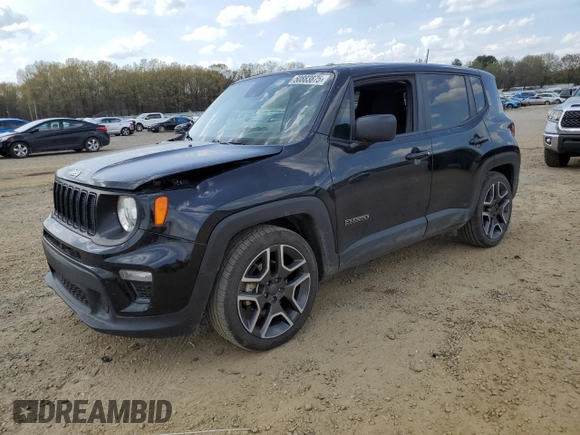 2020 Jeep Renegade Sport with VIN ZACNJAAB7LPL71628, listed as a Copart auction lot 50883875 with 61,854 mi miles and Salvage Title. Bid and sale history available at carsss.com. Image 1.