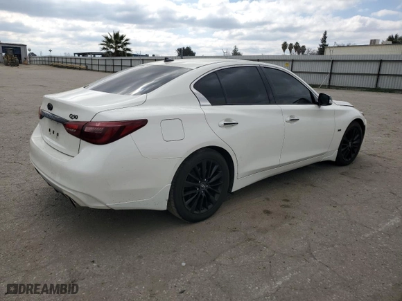 2019 Infiniti Q50 3.0t LUXE with VIN JN1EV7AP8KM514768, listed as a Copart auction lot 46309035 with 71,572 mi miles and Salvage Title. Bid and sale history available at carsss.com. Image 3.