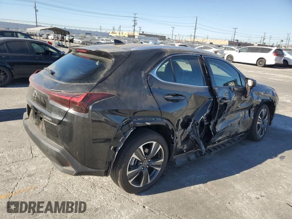 2024 Lexus UX with VIN JTHX6JBH4R2192156, listed as a Copart auction lot 84512994 with 3,320 mi miles and Salvage Title. Bid and sale history available at carsss.com. Image 3.