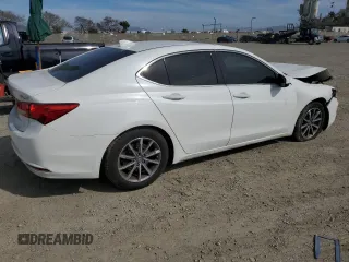 2018 Acura TLX w/Technology Pkg with VIN 19UUB1F50JA003840, listed as a Copart auction lot 50832675 with 75,427 mi miles and Salvage Title. Bid and sale history available at carsss.com. Image 3.