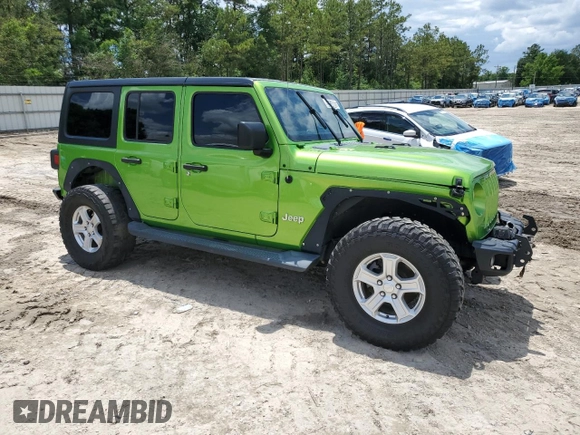 2018 Jeep Wrangler Unlimited Sport S with VIN 1C4HJXDN6JW332280, listed as a Copart auction lot 55914605 with 135,998 mi miles and Clean title. Bid and sale history available at DreamBid. Image 4.