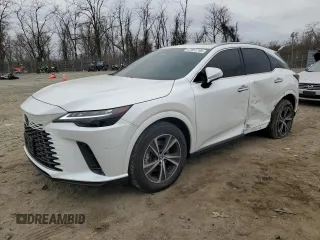 2023 Lexus RX with VIN 2T2BAMCA7PC029184, listed as a Copart auction lot 47951745 with 5,231 mi miles and Salvage Title. Bid and sale history available at carsss.com. Image 1.