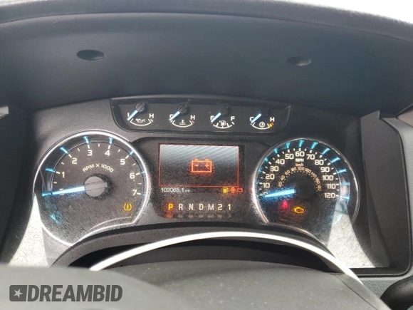 2012 Ford F-150 XL with VIN 1FTEX1CMXCFC32970, listed as a Copart auction lot 44344385 with 102,065 mi miles and Salvage Title. Bid and sale history available at DreamBid. Image 9.
