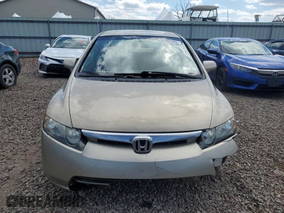 2007 Honda Civic Sdn LX with VIN 1HGFA16527L049887, listed as a Copart auction lot 52969365 with 197,874 mi miles and Salvage Title. Bid and sale history available at carsss.com. Image 5.