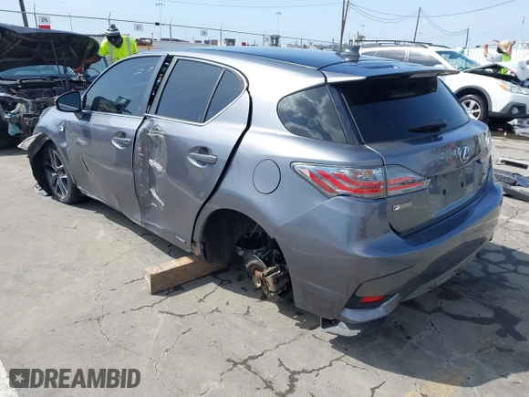 2015 Lexus CT 200h Hybrid with VIN JTHKD5BH0F2215015, listed as a IAAI auction lot 41824227 with 1 mi miles. Bid and sale history available at carsss.com. Image 3.