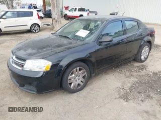 2014 Dodge Avenger SE with VIN 1C3CDZAB0EN183050, listed as a IAAI auction lot 42109104 with 108,732 mi miles. Bid and sale history available at carsss.com. Image 2.