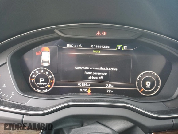 2019 Audi Q5 Premium Plus with VIN WA1BNAFY0K2116717, listed as a Copart auction lot 62729005 with 70,186 mi miles and Clean title. Bid and sale history available at DreamBid. Image 9.