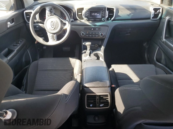 2018 Kia Sportage LX with VIN KNDPM3AC9J7321380, listed as a Copart auction lot 46632385 with 120,185 mi miles and Salvage Title. Bid and sale history available at carsss.com. Image 8.