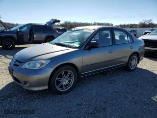 2005 Honda Civic Sdn LX SSRS with VIN 2HGES16695H561075, listed as a Copart auction lot 47610555 with 219,495 mi miles and Salvage Title. Bid and sale history available at carsss.com. Image 1.