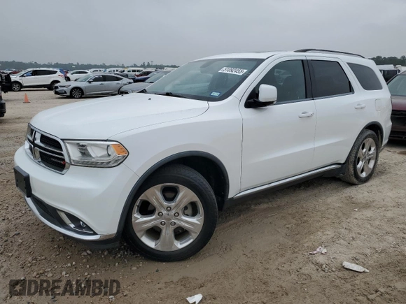 2015 Dodge Durango Limited with VIN 1C4RDHDG9FC907063, listed as a Copart auction lot 51092455 with 65,054 mi miles and Salvage Title. Bid and sale history available at carsss.com. Image 1.
