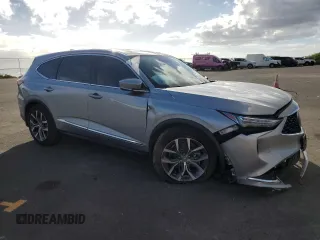 2022 Acura MDX w/Technology Package with VIN 5J8YD9H49NL007619, listed as a Copart auction lot 80337144 with 57,335 mi miles and Salvage Title. Bid and sale history available at carsss.com. Image 4.