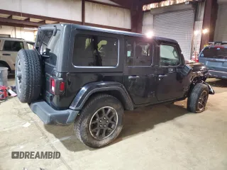 2021 Jeep Wrangler Unlimited 80th Anniversary with VIN 1C4HJXDN1MW738407, listed as a Copart auction lot 46140325 with 50,824 mi miles and Salvage title. Bid and sale history available at DreamBid. Image 3.