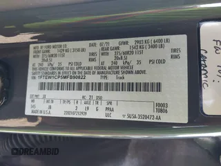 2021 Ford F-150 XL с VIN 1FTEW1CP5MFB90822, выставлен на аукционе IAAI как лот 41872497 с пробегом 55 931 миль миль и . История ставок и продаж доступна на DreamBid. Изображение 9.