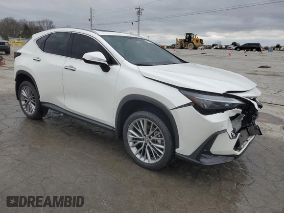 2023 Lexus NX with VIN JTJGKCEZXP2013352, listed as a Copart auction lot 49780415 with 44,593 mi miles and Salvage Title. Bid and sale history available at carsss.com. Image 4.