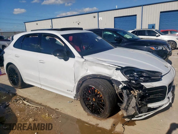 2021 Porsche Cayenne GTS with VIN WP1AG2AY0MDA34145, listed as a Copart auction lot 55992065 with Not provided miles and Salvage title. Bid and sale history available at DreamBid. Image 4.