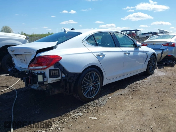 2019 Genesis G70 Advanced with VIN KMTG34LE2KU030490, listed as a IAAI auction lot 41976903 with 61,660 mi miles and . Bid and sale history available at carsss.com. Image 4.