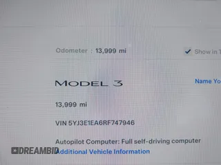 2024 Tesla Model 3 z VIN 5YJ3E1EA6RF747946, wystawiony jako IAAI lot #42042903 z przebiegiem 13 999 mil mil oraz . Historia ofert i sprzedaży dostępna na DreamBid. Obrazek 7.