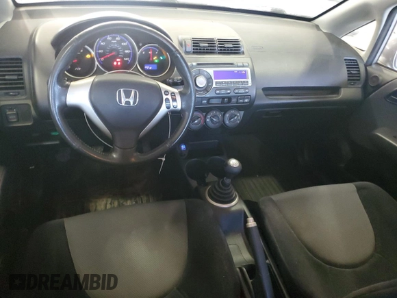 2007 Honda Fit Sport with VIN JHMGD37637S055263, listed as a Copart auction lot 65892135 with 347,782 mi miles and Salvage title. Bid and sale history available at DreamBid. Image 8.