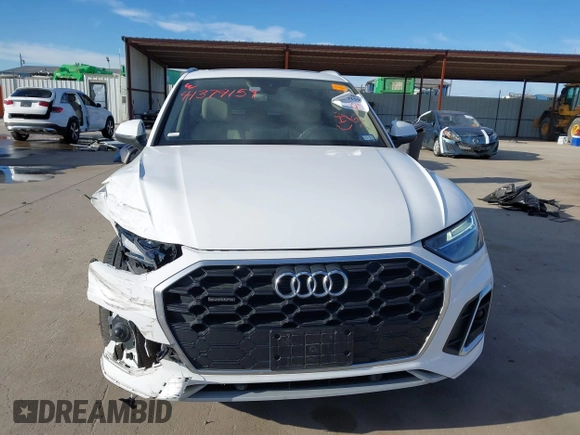 2022 Audi Q5 S line Premium with VIN WA1GAAFY2N2051987, listed as a IAAI auction lot 41379159 with 34,592 mi miles and . Bid and sale history available at DreamBid. Image 13.