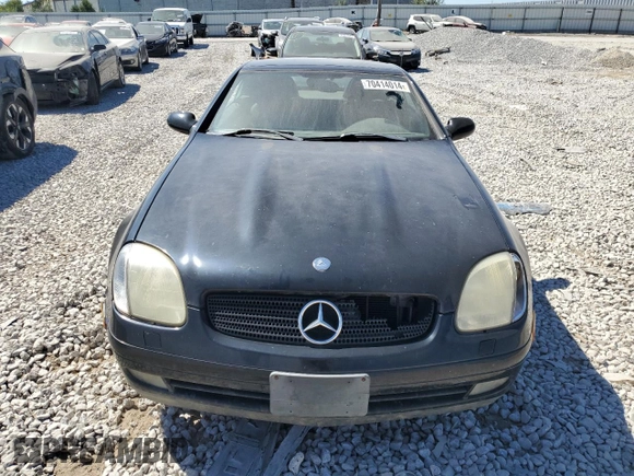 1999 Mercedes-Benz SLK-Class with VIN WDBKK47F8XF124253, listed as a Copart auction lot 70414014 with 0 mi miles and Salvage Title. Bid and sale history available at carsss.com. Image 5.