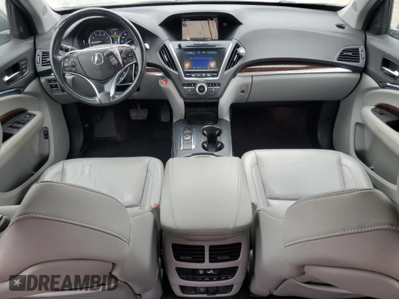 2017 Acura MDX Technology with VIN 5FRYD3H57HB004261, listed as a Copart auction lot 61956755 with 73,600 mi miles and Salvage title. Bid and sale history available at DreamBid. Image 8.