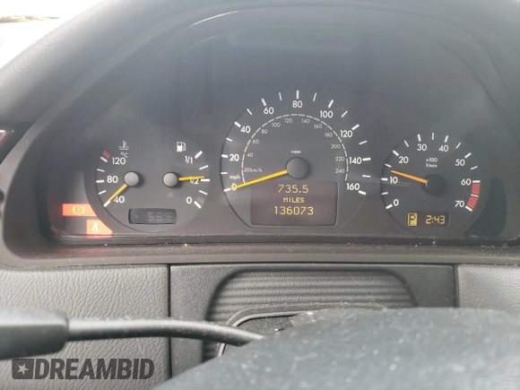 2002 Mercedes-Benz E-Class with VIN WDBJF65J62B473334, listed as a Copart auction lot 78078894 with 136,073 mi miles and Salvage Title. Bid and sale history available at carsss.com. Image 9.