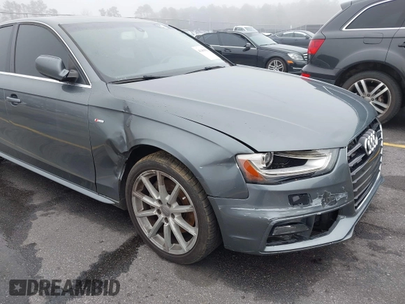 2016 Audi A4 Premium with VIN WAUBFAFL7GN016012, listed as a IAAI auction lot 41489832 with 125,826 mi miles. Bid and sale history available at carsss.com. Image 6.