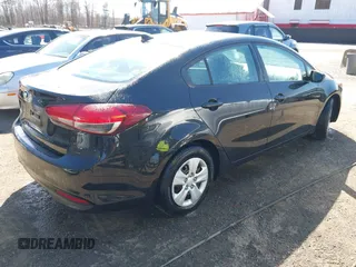 2017 Kia Forte LX with VIN 3KPFK4A78HE061106, listed as a IAAI auction lot 41727505 with 50,453 mi miles. Bid and sale history available at carsss.com. Image 4.