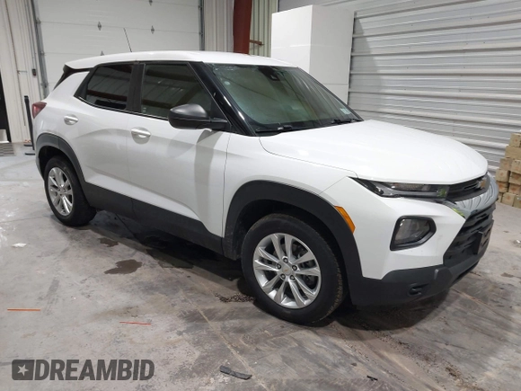 2022 Chevrolet TrailBlazer LS with VIN KL79MNSL3NB048164, listed as a IAAI auction lot 41508087 with 1 mi miles. Bid and sale history available at carsss.com. Image 1.