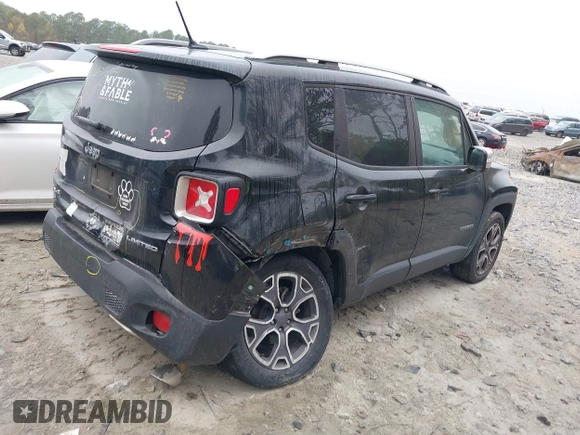 2017 Jeep Renegade Limited with VIN ZACCJBDB0HPE97445, listed as a IAAI auction lot 40727251 with 120,235 mi miles and . Bid and sale history available at DreamBid. Image 4.