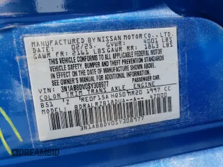2025 Nissan Sentra SR with VIN 3N1AB8DV0SY308977, listed as a Copart auction lot 55050285 with 1,122 mi miles and Clean Title. Bid and sale history available at DreamBid. Image 13.