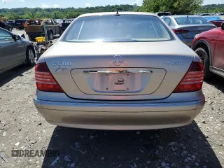 2005 Mercedes-Benz S 500 with VIN WDBNG84J75A445404, listed as a Copart auction lot 58842965 with 57,153 mi miles and Salvage title. Bid and sale history available at DreamBid. Image 6.