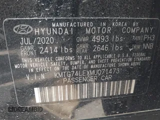 2021 Genesis G70 3.3T с VIN KMTG74LEXMU071473, выставлен на аукционе IAAI как лот 42061698 с пробегом 53 949 миль миль и . История ставок и продаж доступна на DreamBid. Изображение 9.