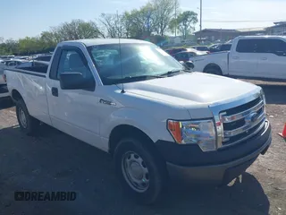 2014 Ford F-150 XL with VIN 1FTMF1CM5EKE76437, listed as a IAAI auction lot 42055077 with 144,150 mi miles and . Bid and sale history available at DreamBid. Image 1.